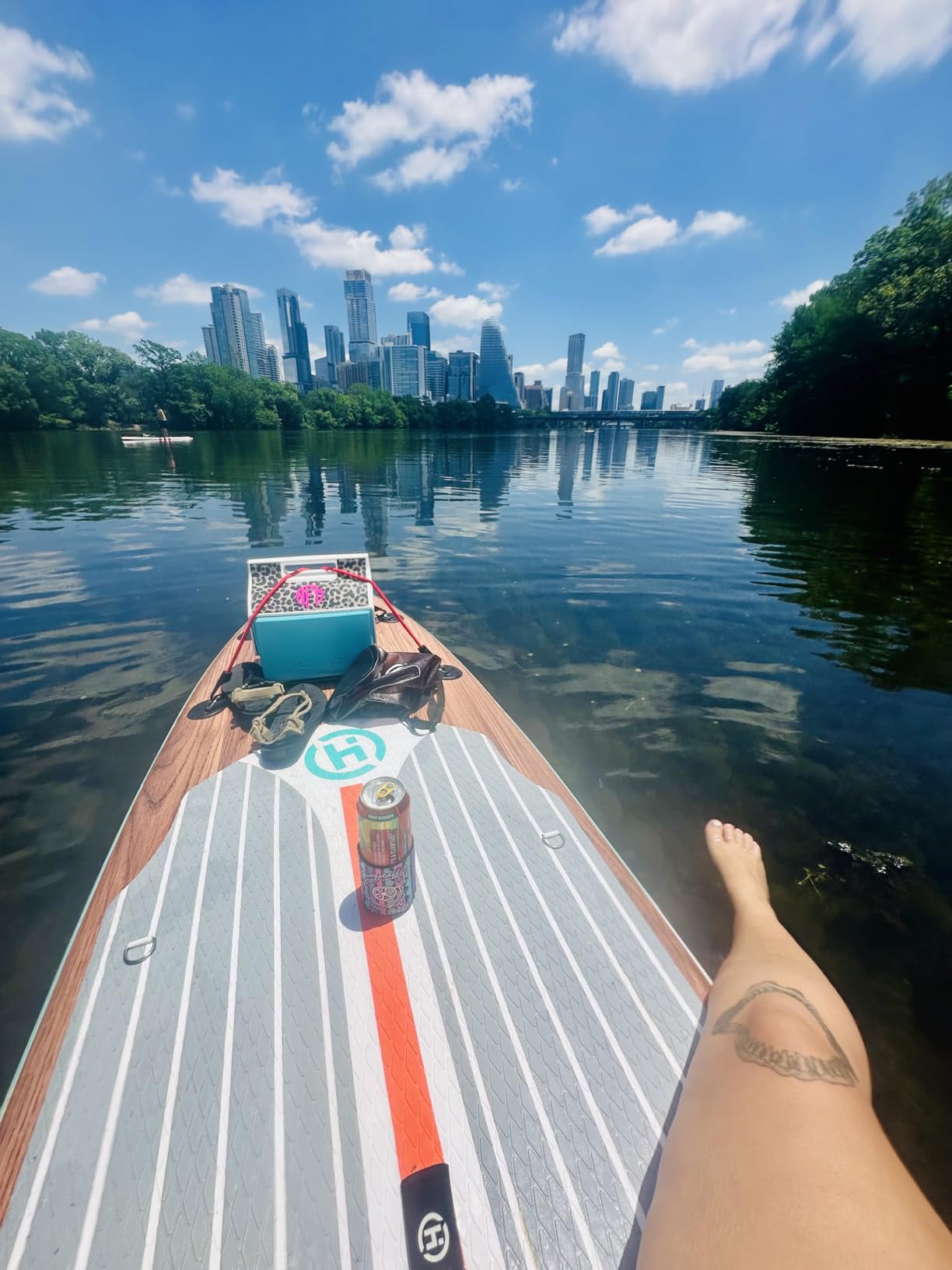 Inflatable Stand Up Paddle Board for Youth and Adults – Wide Sup with Premium Accessories, Blow Up Paddleboard for Surfing, Fishing, Yoga & More customer photo 2