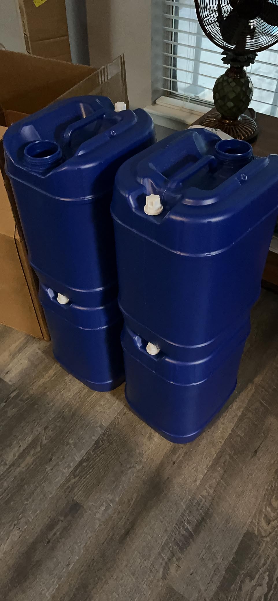 5-Gallon Stackable Water Storage Containers, Emergency Water Storage for Camping and Disaster Preparedness, 30 Gallons customer photo 1