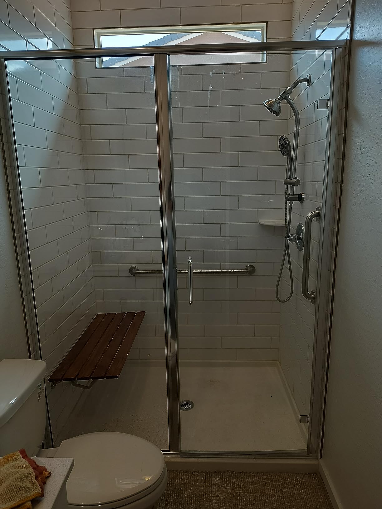 High Pressure 48-Settings Shower Head with Handheld Shower,Drill-Free 3-Way Diverter for Easy Reach,Adjustable Height Slide Bar Dual Shower Head Combo Set - Chrome customer photo 2