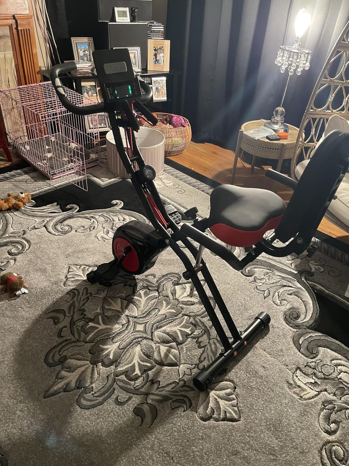 YYFITT 3-IN-1 Exercise Bike with Luminous Display | Foldable | XXL Backrest customer photo 1