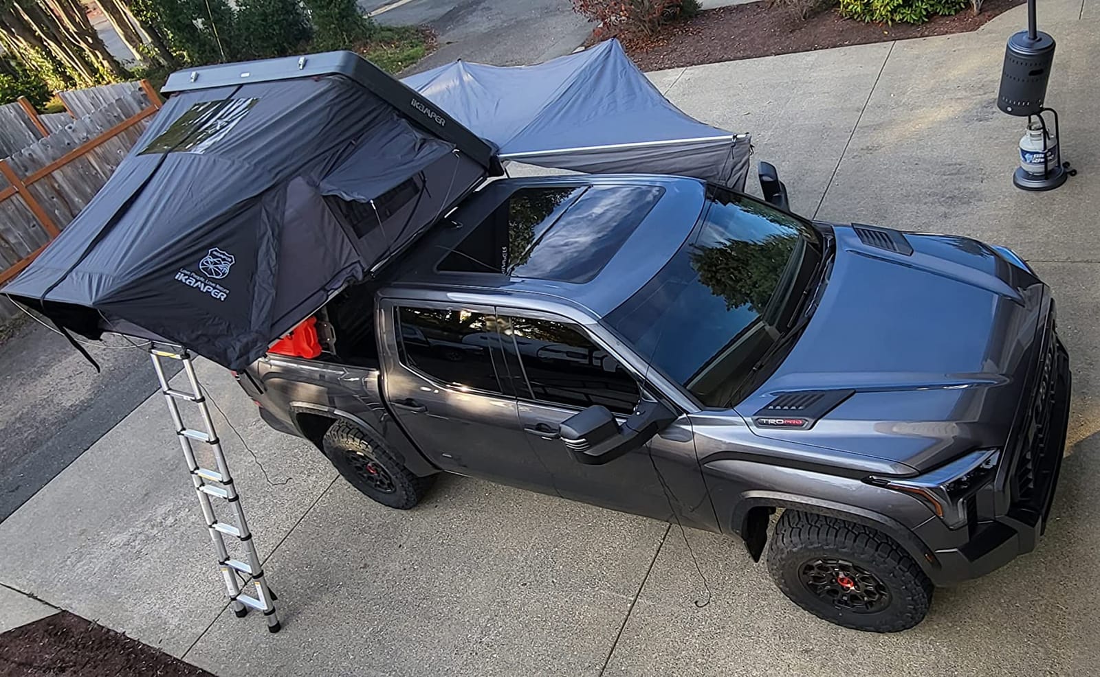 Overland Vehicle Systems 19529907 HD Nomadic 270 Degree Awning Passenger Side | 129 Sq Ft of Coverage | Dark Gray Fabric with Travel Cover Included | Twist and Lock Technology | Weather-Resistant customer photo 2