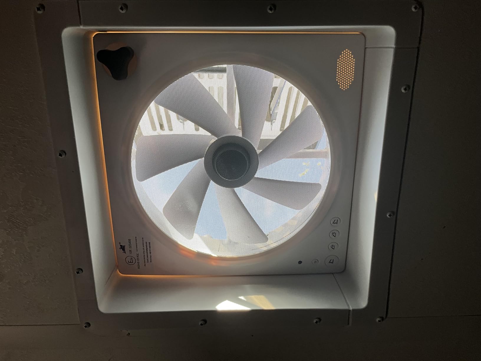 RV Roof Vent Fan 14x14, Quiet 12V(24V Max) with Remote Control &Rain Sensor customer photo 2