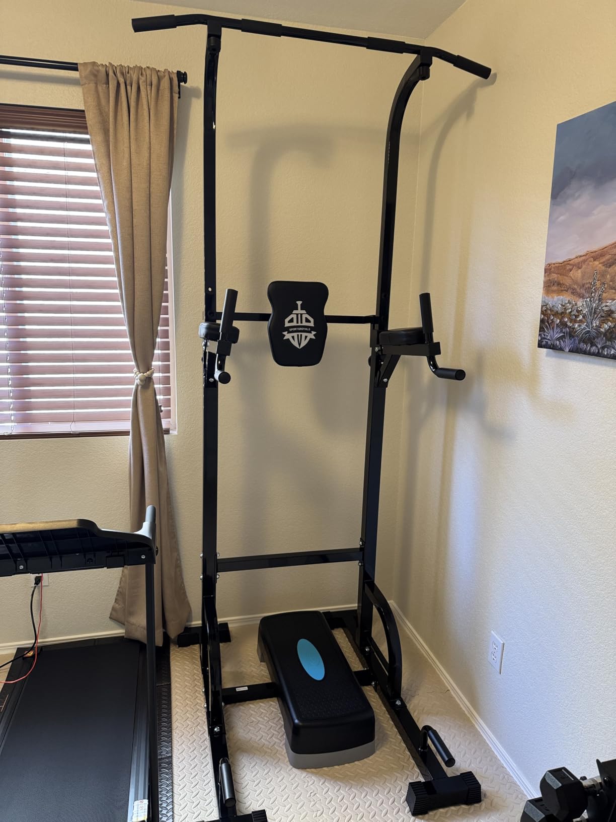 SPORTSROYALS Free Standing Pull Up Bar, Power Tower for Home Gym Training customer photo 2