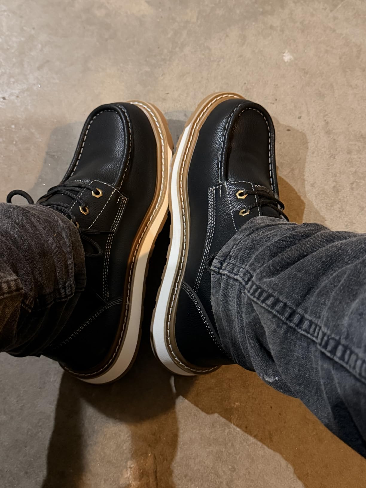 KELODON Waterproof Steel Toe Boots For Men 6