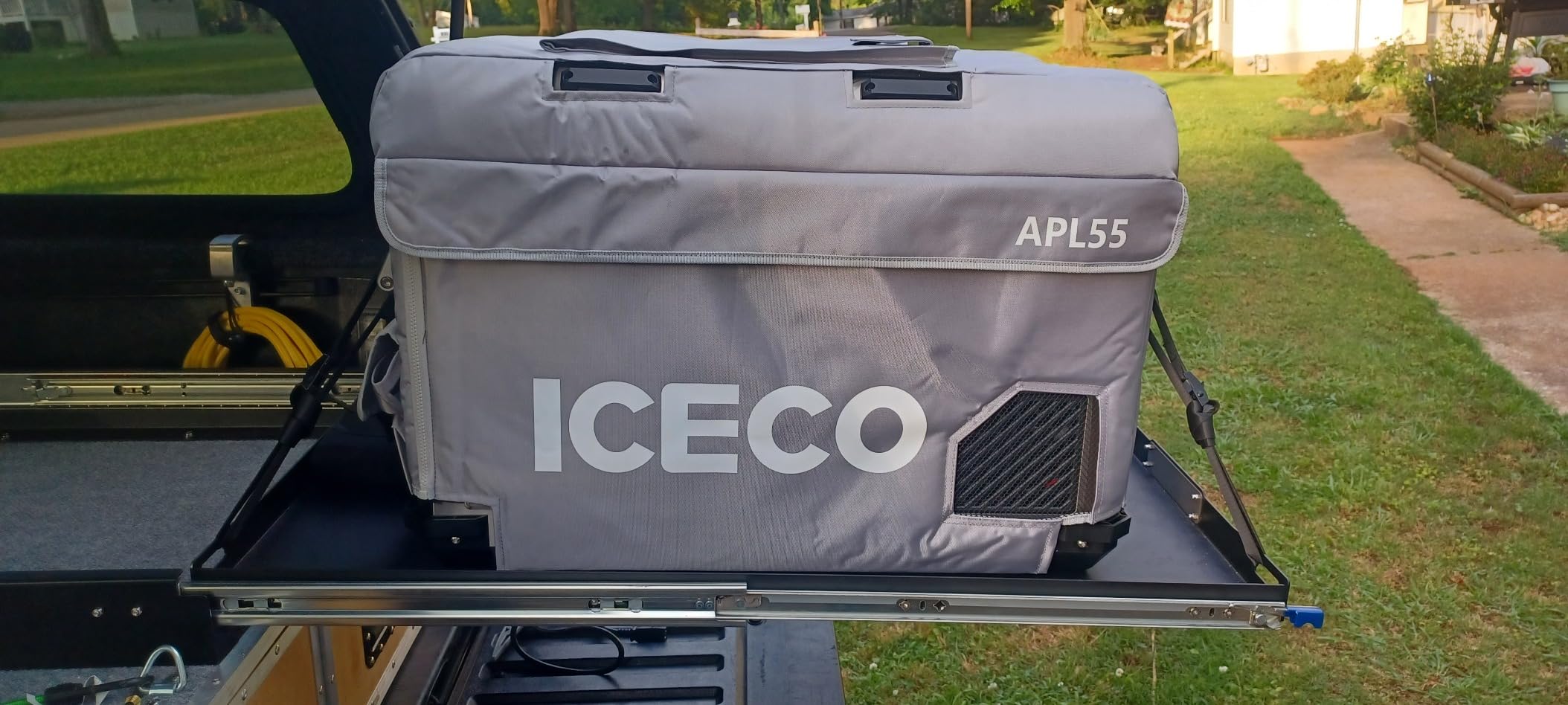 ICECO APL55 Dual Zone Portable Refrigerator Freezer Bluetooth Controlled, 55 Liter 12v refrigerator with SECOP Compressor, DC 12/24V, AC 110-240V, for Truck, Car and Home, -4℉~68℉ (Black) customer photo 2