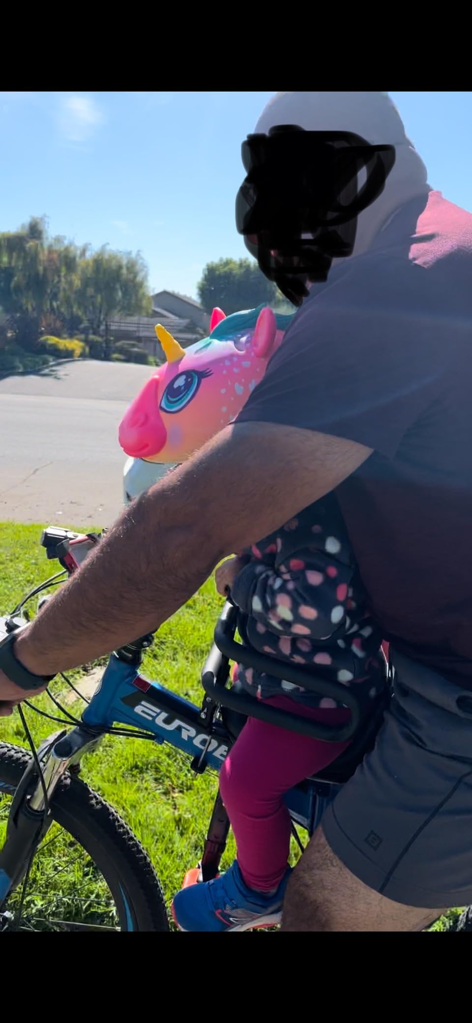XIEEIX Child Bike Seat, Kids Bike Seat with Guardrail, High Seat Cushion Backrest Mountain Bike Child Bike Seat, Bicycle Child Safety Seat for Children from 1 to 3 Years Old customer photo 1