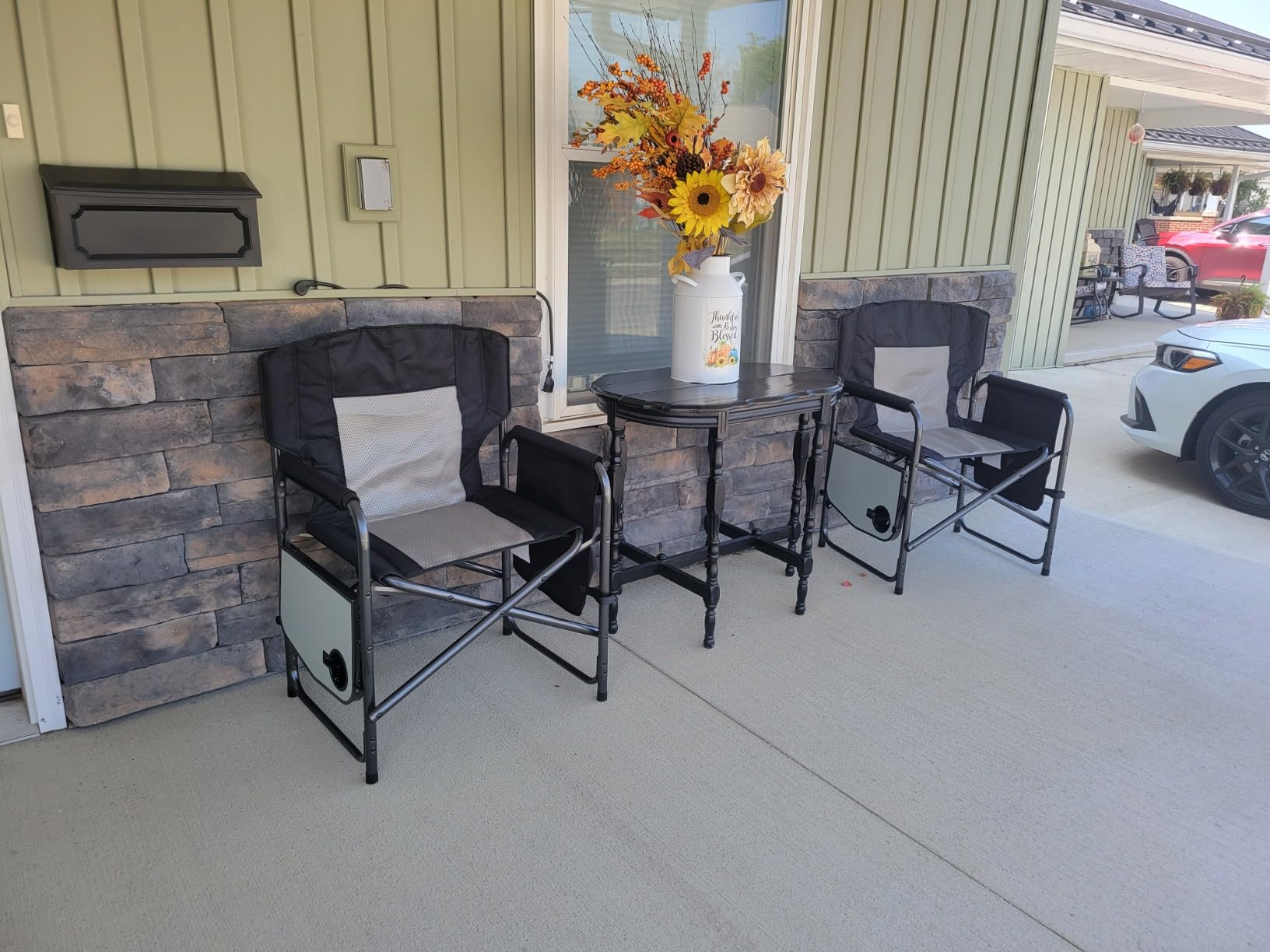 Yestomo Camping Chairs, Folding Chairs for Outside, Directors Chairs Foldable Adults Heavy Duty,Support to 450LBS customer photo 1
