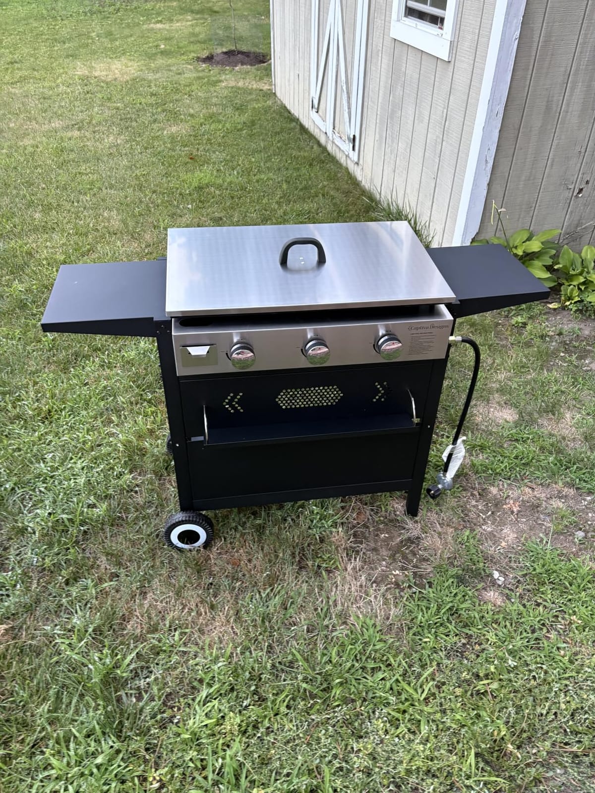 Sophia & William 28-Inch Flat Top Grill Outdoor Barbecue Griddle Black customer photo 2