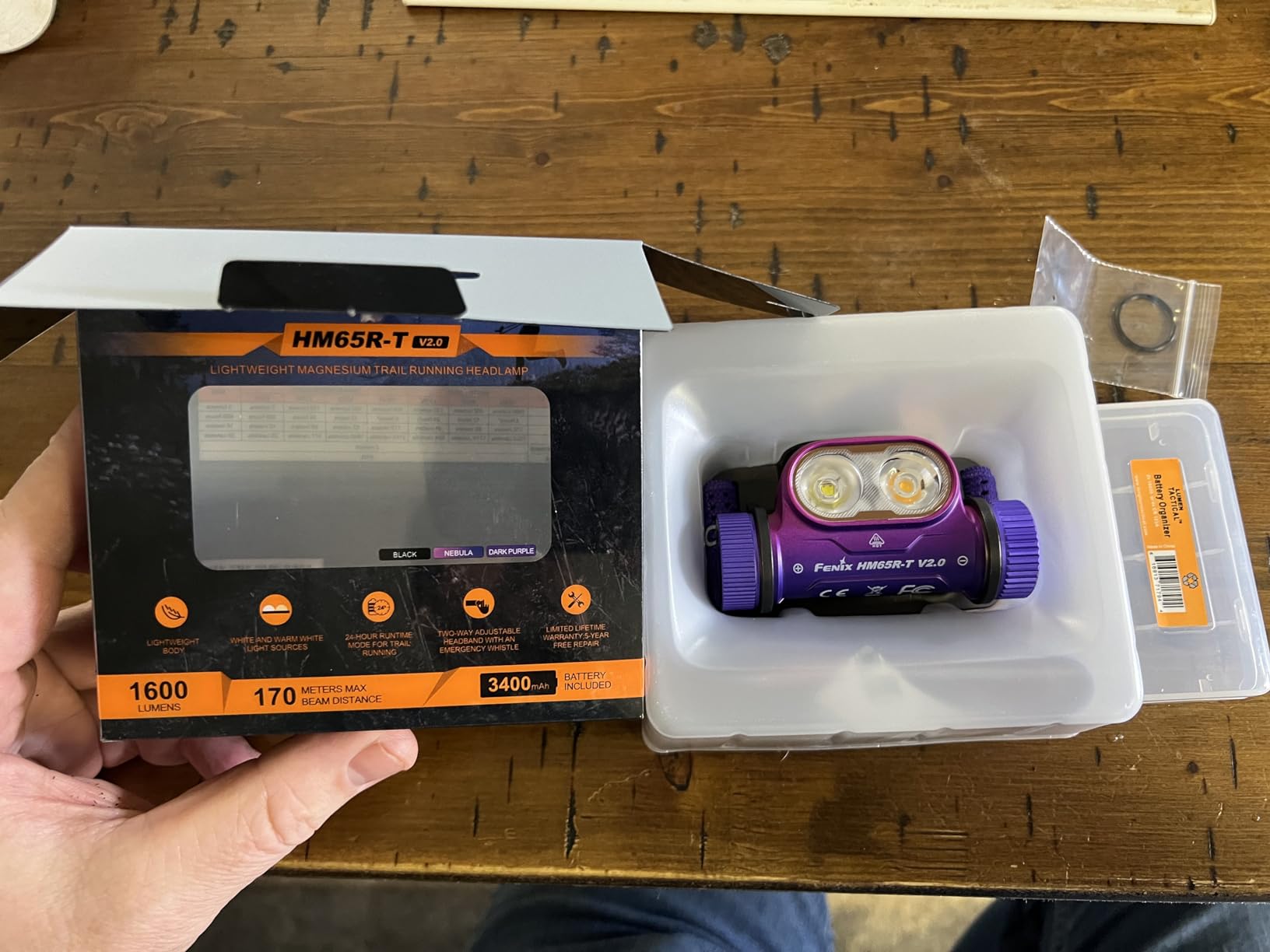 Fenix HM65R-T V2.0 Running Headlamp, 1600 Lumen White Light and Warm White Dual Beams, USB-C Rechargeable, Lightweight Long Runtime for Trail Running, with Organizer (Black) customer photo 1