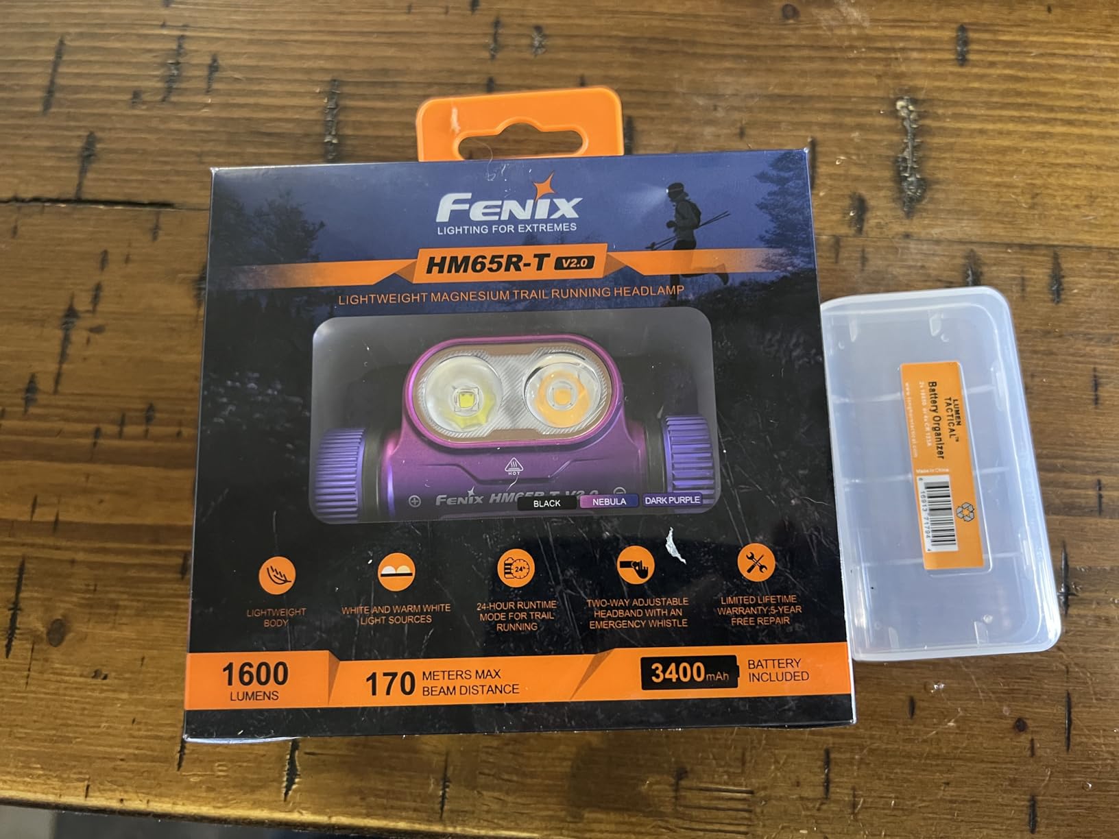 Fenix HM65R-T V2.0 Running Headlamp, 1600 Lumen White Light and Warm White Dual Beams, USB-C Rechargeable, Lightweight Long Runtime for Trail Running, with Organizer (Black) customer photo 2