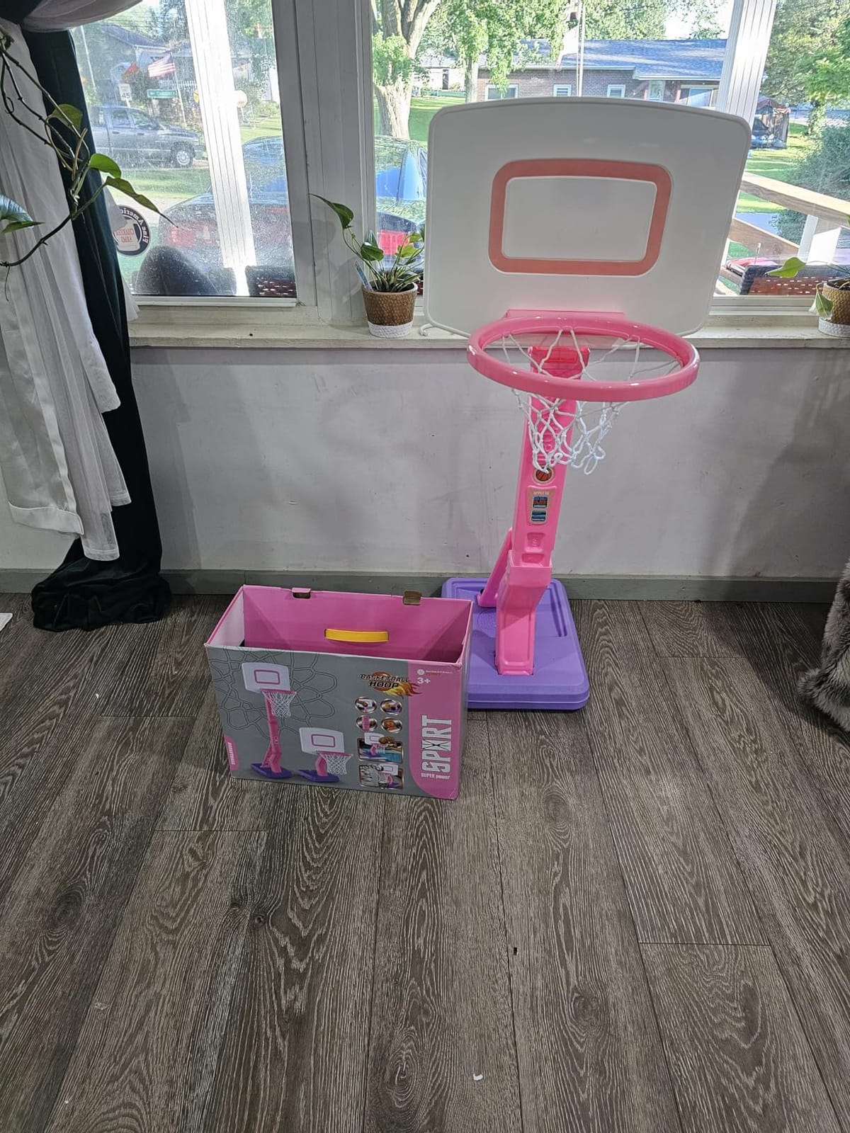 Toddler Pink Basketball Hoop Indoor Outdoor,Adjustable Goal for Kid Ages 3+ customer photo 2