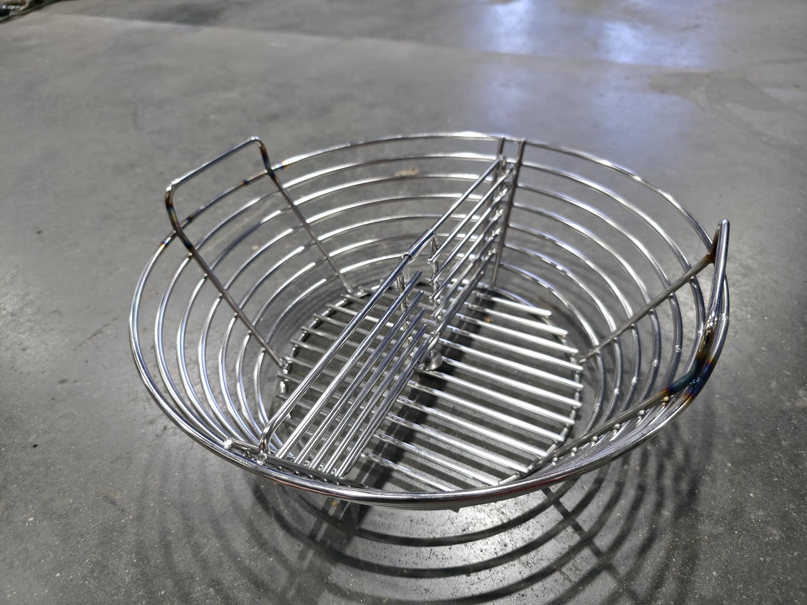 The Accessories for Big Green Egg, Ash Charcoal Basket for Large BGE, Parts for Big Green Egg, Stainless Steel Grill Ash Baskets for The Large(L) BGE and Kamado the Joe Classic(with Divider) customer photo 2