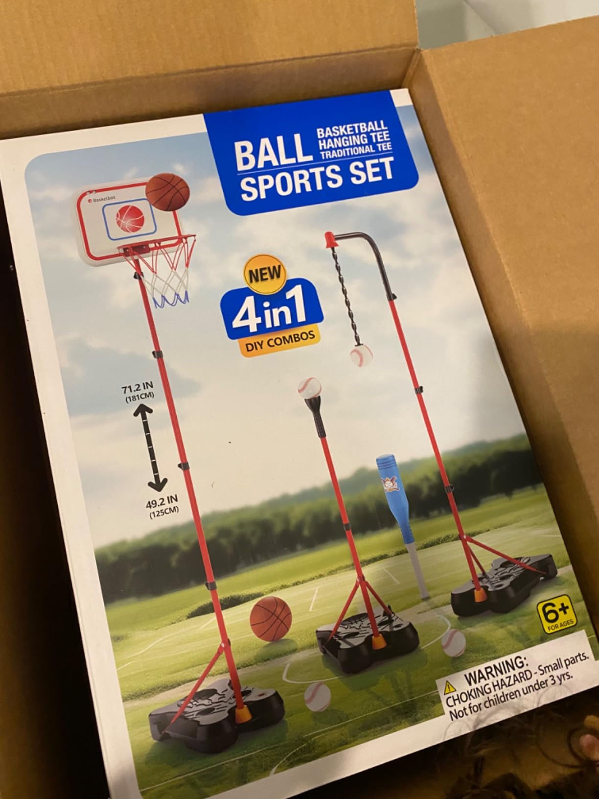 HopeRock 2 in 1 Kids Basketball Hoop and T Ball Set customer photo 1