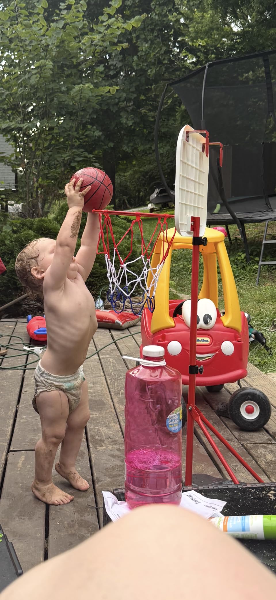 HopeRock 2 in 1 Kids Basketball Hoop and T Ball Set customer photo 2