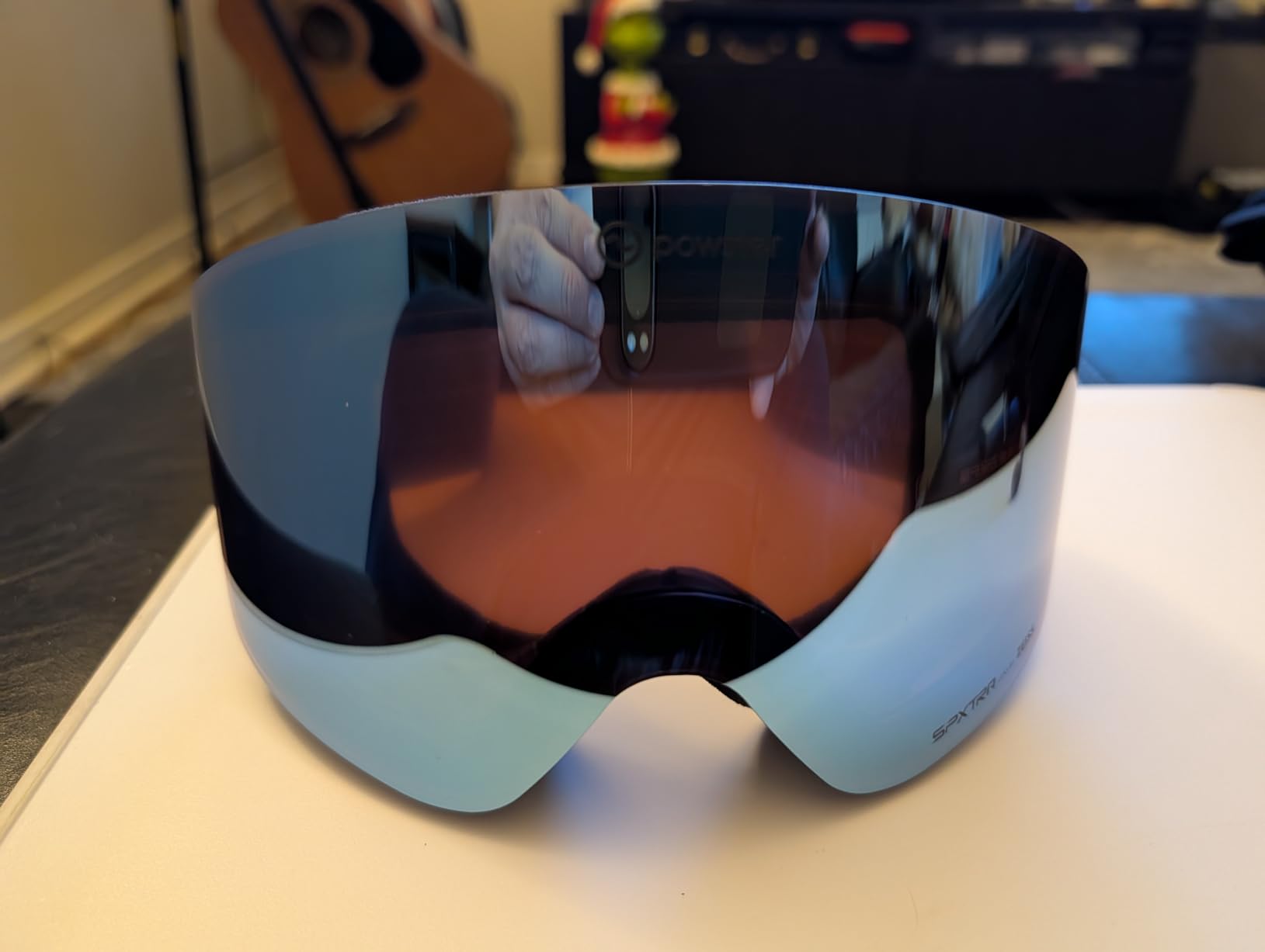 Powster Ski Goggles Snow OTG Snowboard Goggles Magnetic Interchangeable Lens Frameless UV Protection Anti-fog mobile Skating customer photo 2