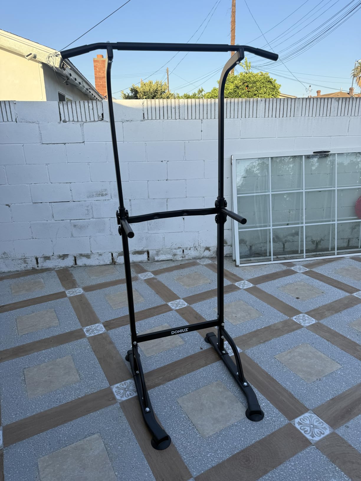 DONIUZ Power Tower Pull Up Bar and Dip Station, Multi-Function Home Gym, Strength Training Fitness Equipment, Height Adjustable customer photo 2