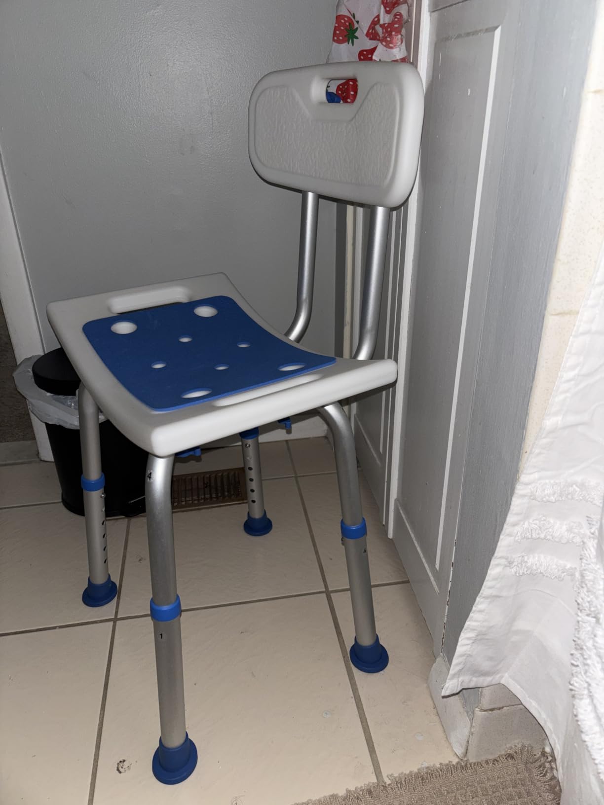 HOMLAND Shower Chair for Inside Shower with Removable Back, Aluminum Frame customer photo 1