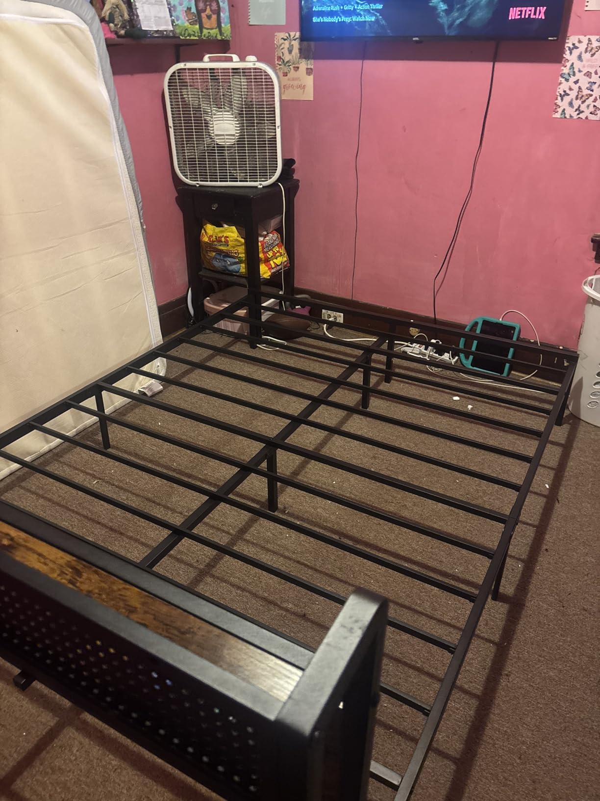 Furnulem Queen Bed Frame with Storage Headboard,Charging Station, 2 Drawers customer photo 2