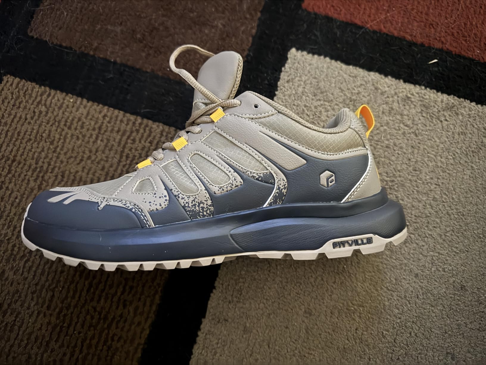 FitVille Men’s Extra Wide Hiking Shoes Trail Trekking Sneakers customer photo 1