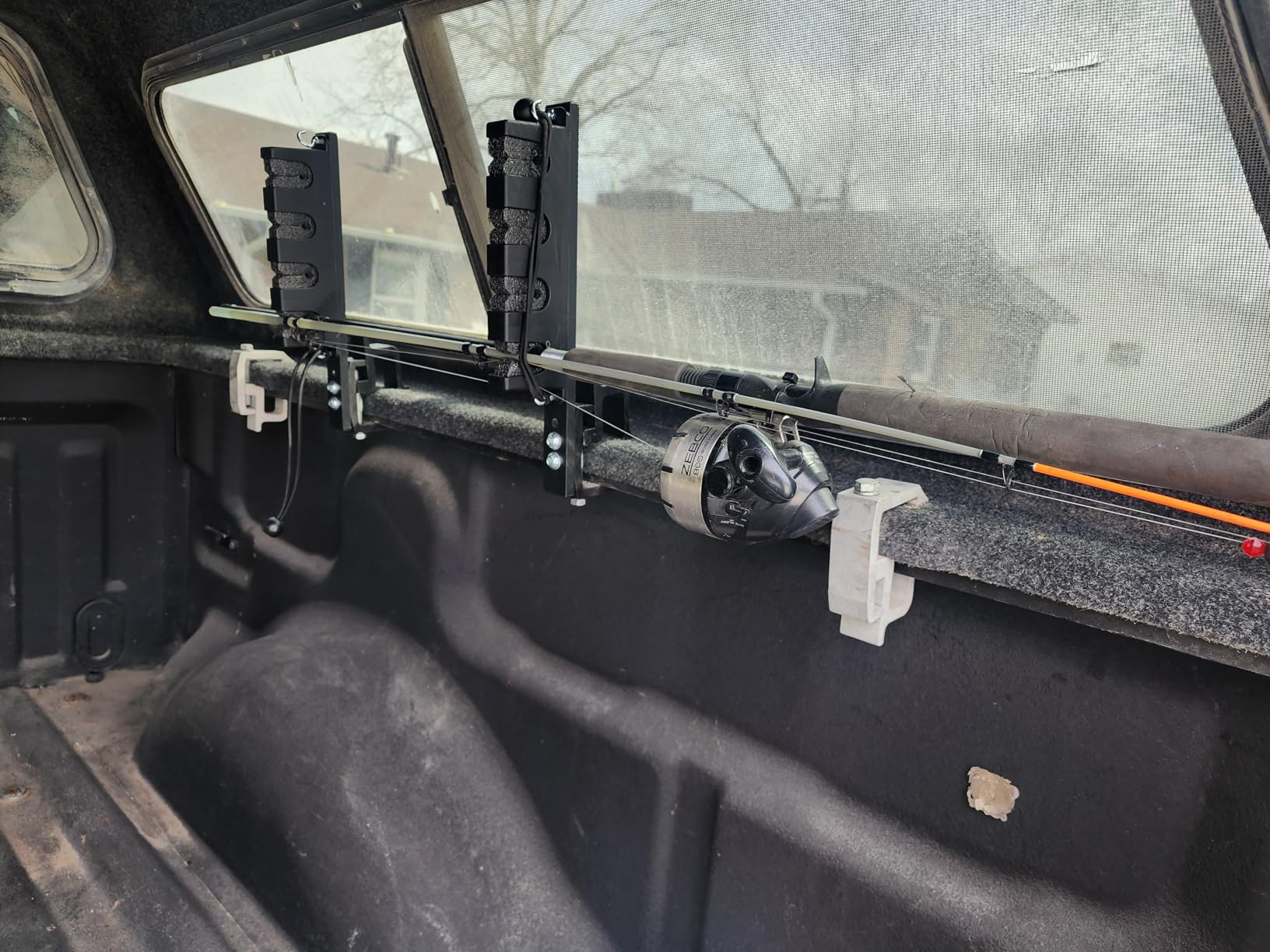 Upgraded Fishing Rod Holder for Truck Bed, Holds 4/6 Rods, Secure C-Clamp No-Drill, Horizontal/Vertical Mount, Fishing Rod Holder Fits Most Pickup Trucks, 1 Pair customer photo 2
