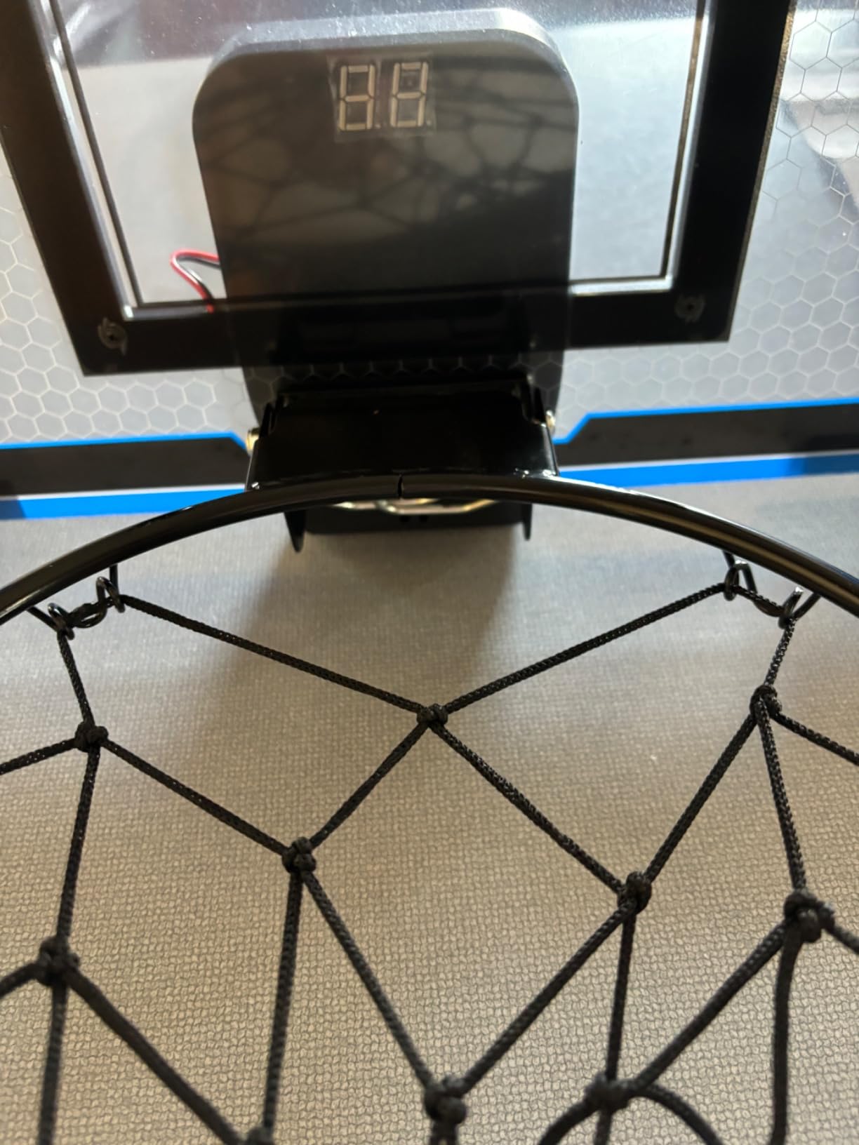 HYES Kids Basketball Hoop with Scoreboard/LED Basketball Rim for Child 3-5 customer photo 2