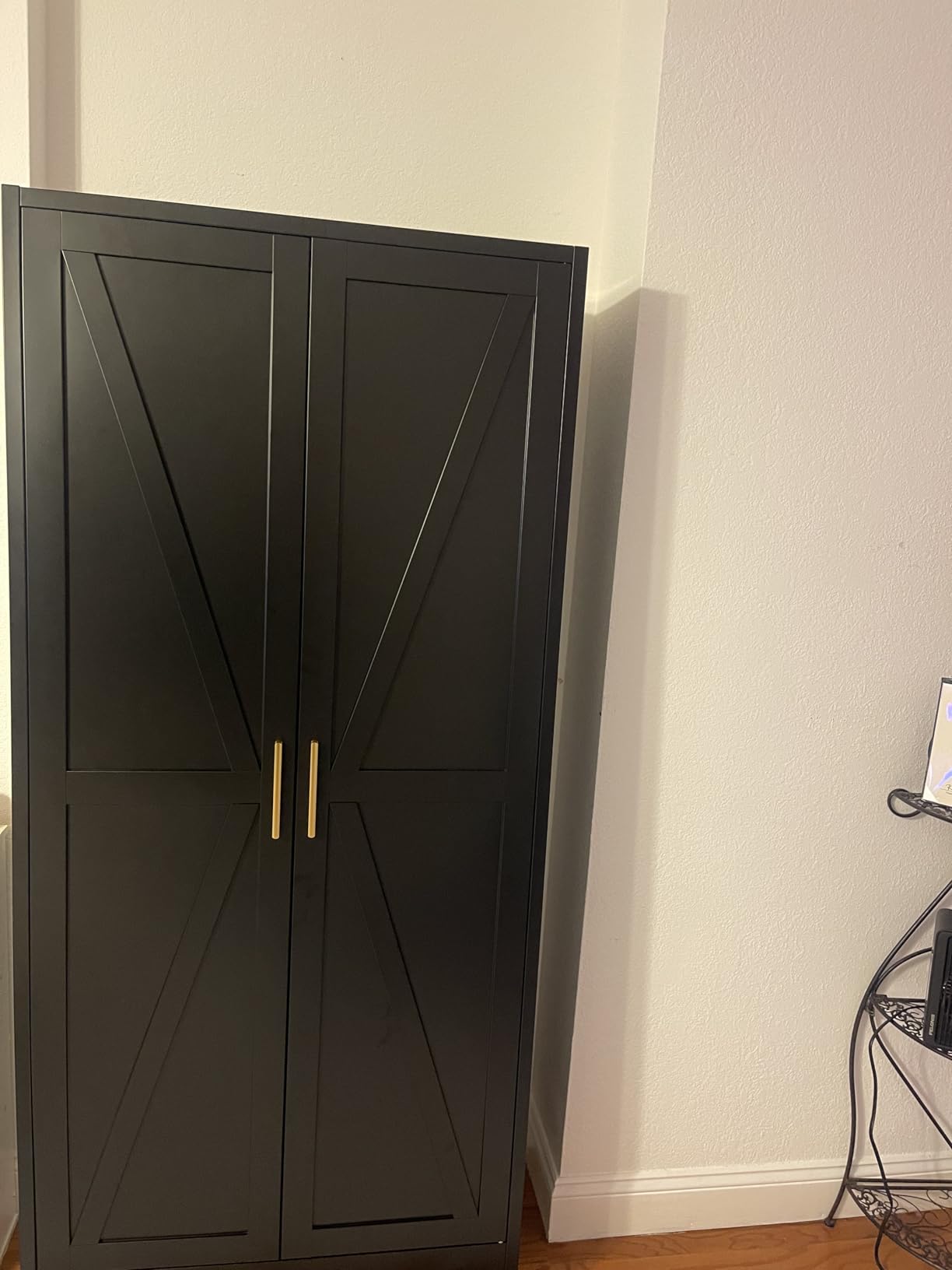 COFaR Metal Armoire Wardrobe Closet with Drawers, 71'' Tall Farmhouse Bedroom Armoires with Doors, Freestanding Steel Wardrobe Cabinet Coat Closet for Bedroom Home Office Garage, Peacock Blue customer photo 1