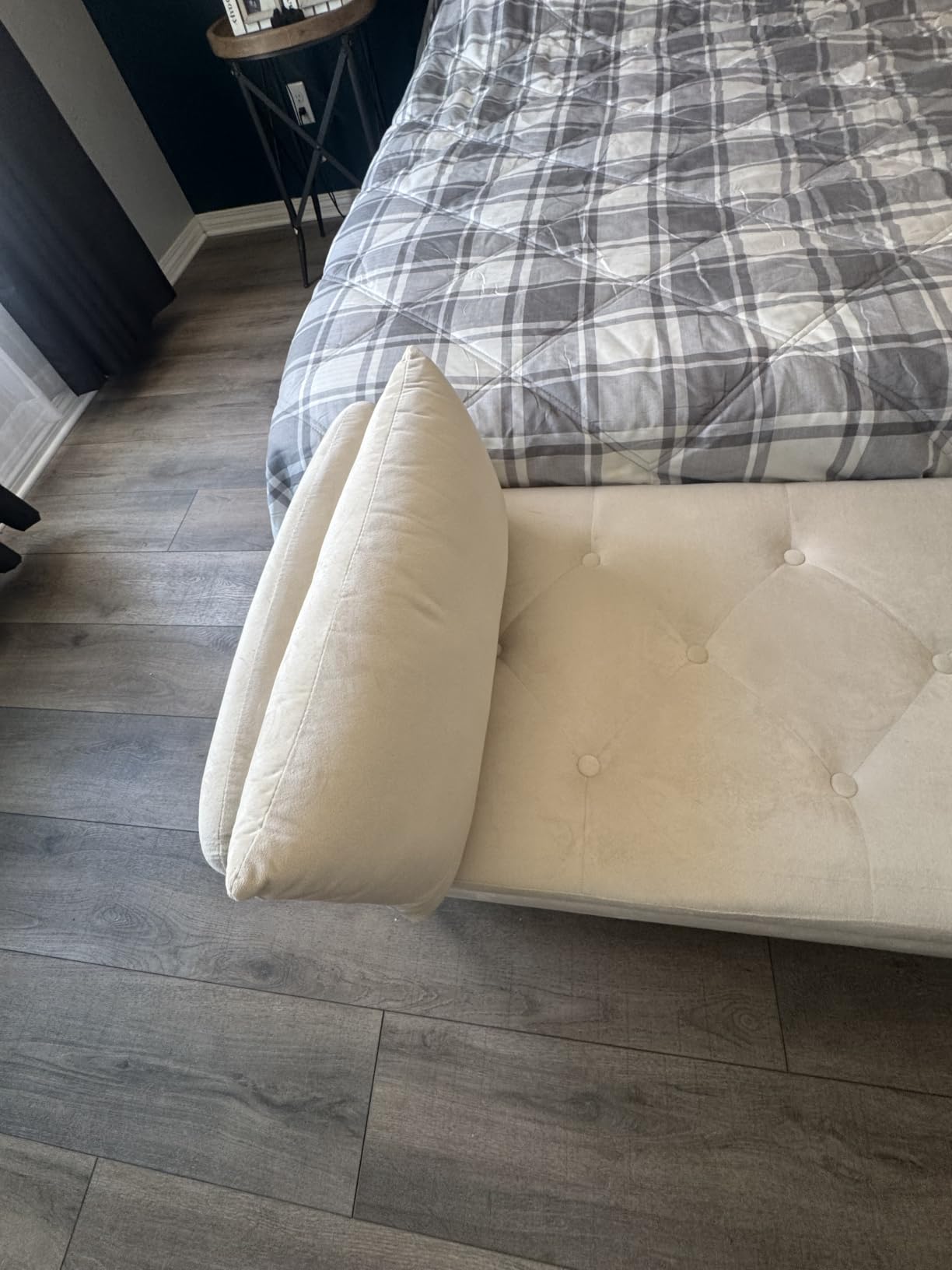 Storage Bench for Bedroom, 65 Inch End of Bed Storage Bench Cream customer photo 2