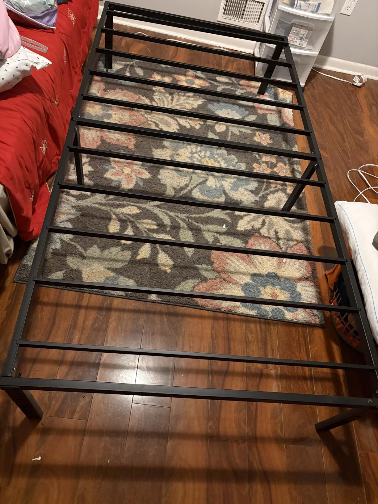 Twin Bed Frame 14 Inch Metal Platform with Under Bed Storage Space customer photo 2