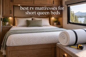 best rv mattresses for short queen beds