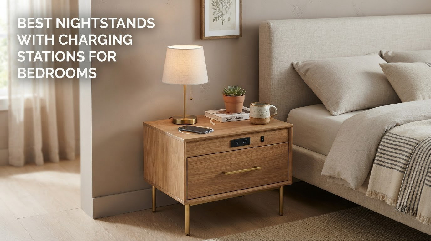 best nightstands with charging stations for bedrooms